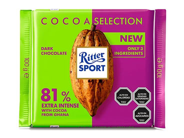 RITTER SPORT Chocolate 81% Cocoa 100g
