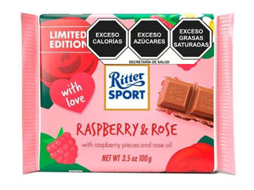 RITTER SPORT Chocolate con Frambuesas y Rosas 100g