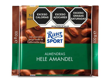 RITTER SPORT Choco/Leche con Almendras Enteras 100g