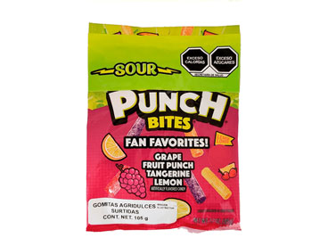 SOUR PUNCH Bites Sabores Favoritos 105g