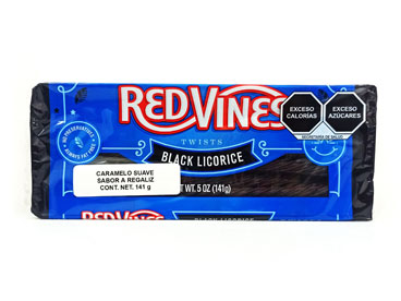 REDVines Twists Sabor Black Licorice 140g